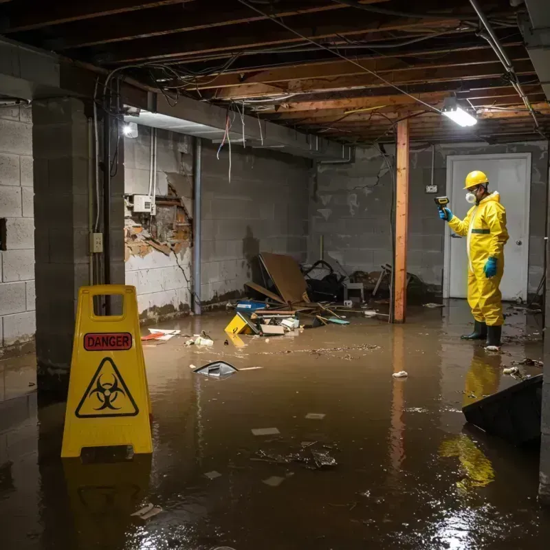 Flooded Basement Electrical Hazard in Kerr County, TX Property